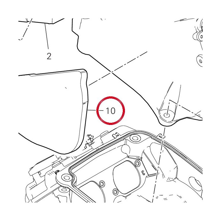 Panneau insonorisant droit — réf. 48612651A | Ducati Store