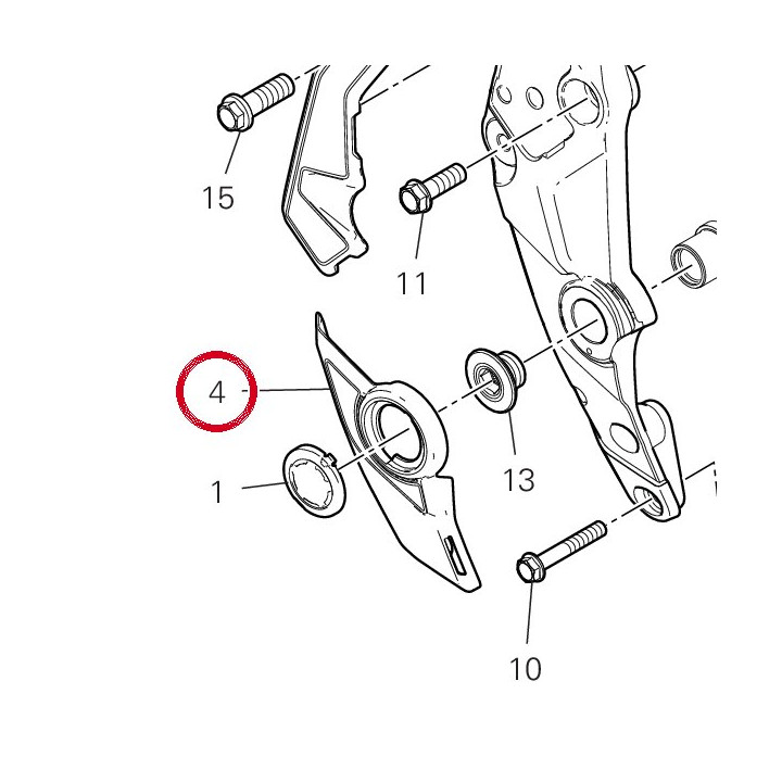Pare-Chaleur inférieur — réf. 4601H722A | Ducati Store
