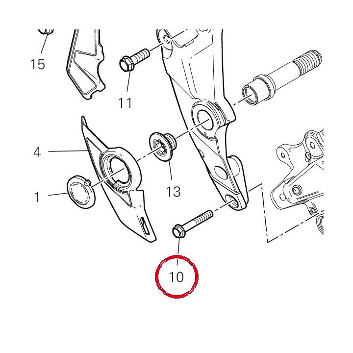 Vis tef M8X50 7725138BFA — réf. 7725138BFA | Ducati Store