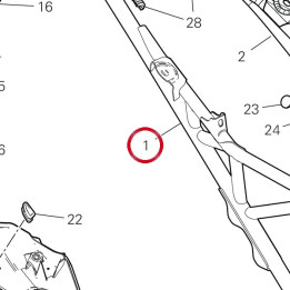 Cadre arrière droit — réf. 47018262CA | Ducati Store