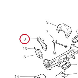Caoutchouc droite 76414512A — réf. 76414512A | Ducati Store