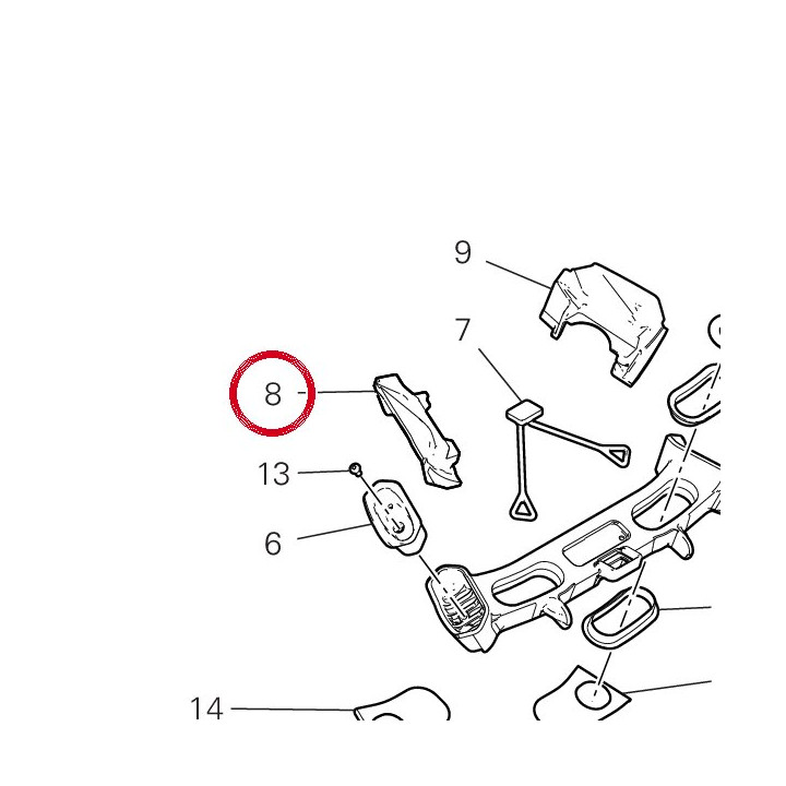 Caoutchouc droite 76414512A — réf. 76414512A | Ducati Store