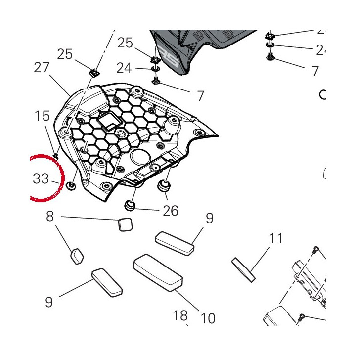 Caoutchouc support selle — réf. 86612111A | Ducati Store