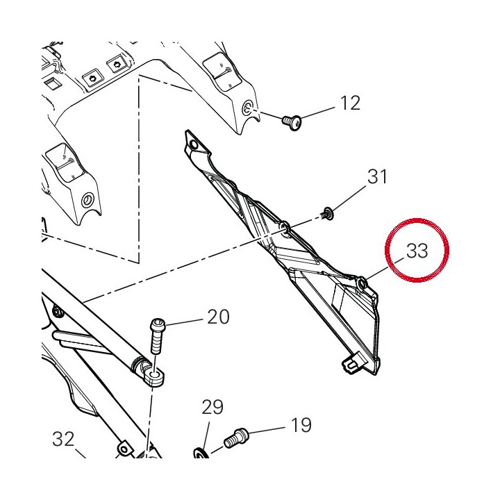 Pare-Chaleur gauche — réf. 4601N992A | Ducati Store