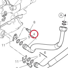 Tuyau de refoulement huile — réf. 54911641B | Ducati Store