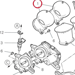 Entonnoir venturi prise — réf. 13510681AA | Ducati Store