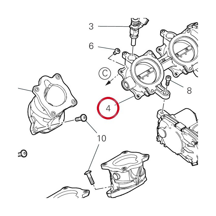 Corps papillon 28211461A — réf. 28211461A | Ducati Store
