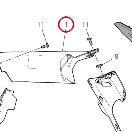 Couvercle capot gauche — réf. 48114192A | Ducati Store