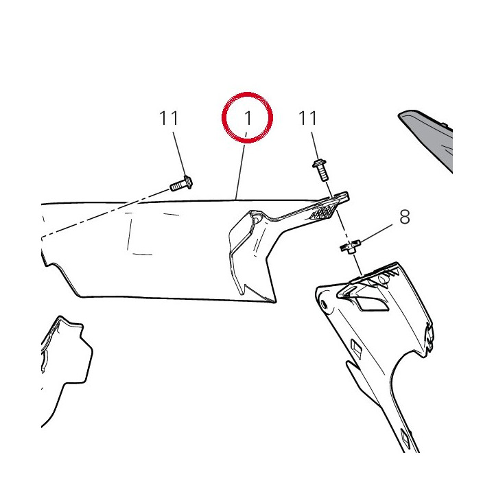 Couvercle capot gauche — réf. 48114192A | Ducati Store