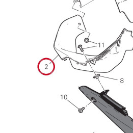 Couvercle capot droite — réf. 48114182A | Ducati Store