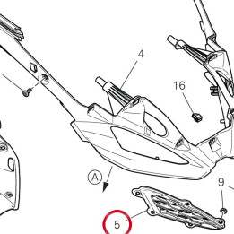 Grille droit 4801B953A — réf. 4801B953A | Ducati Store