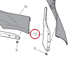Cale gauche 4801E951A — réf. 4801E951A | Ducati Store