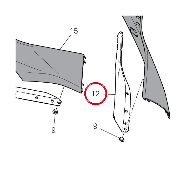 Cale gauche 4801E951A — réf. 4801E951A | Ducati Store