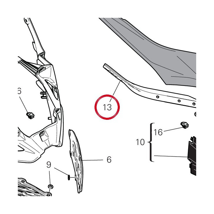 Cale droite 4801E941A — réf. 4801E941A | Ducati Store