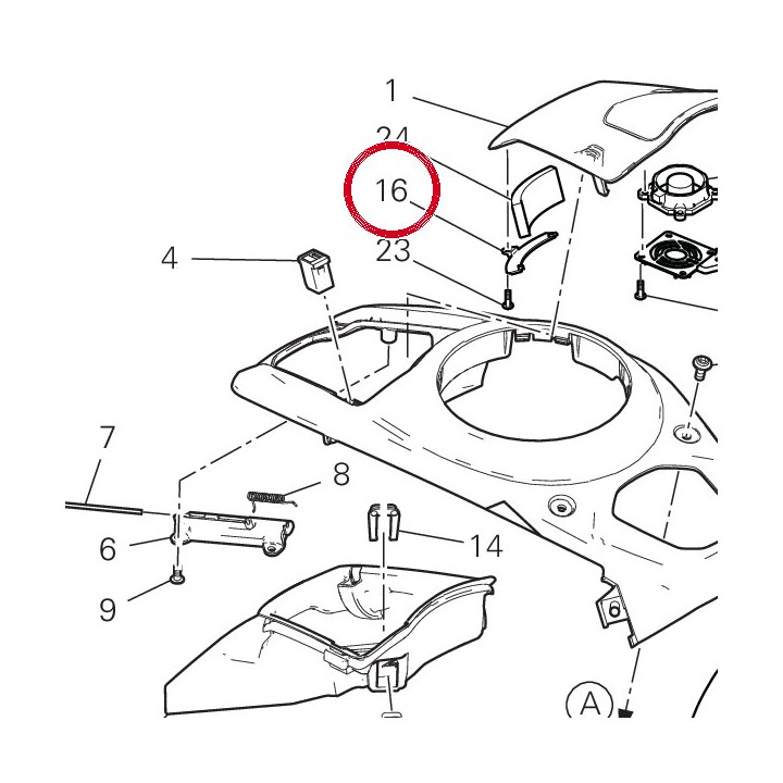 Couvercle filtre ensemble — réf. 4801D661A | Ducati Store