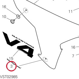 Ala destra 4801A901AF — réf. 4801A901AF | Ducati Store