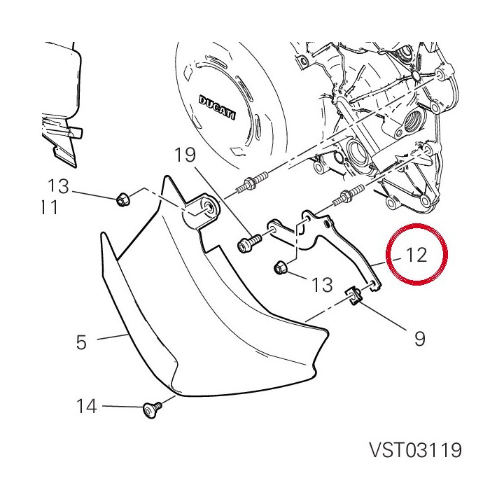 Bride droite 8301L242BA — réf. 8301L242BA | Ducati Store