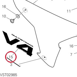 Decalcomanie droite — réf. 4381L551A | Ducati Store