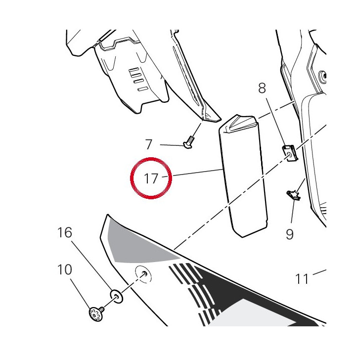 Déflecteur droit 48412581A — réf. 48412581A | Ducati Store
