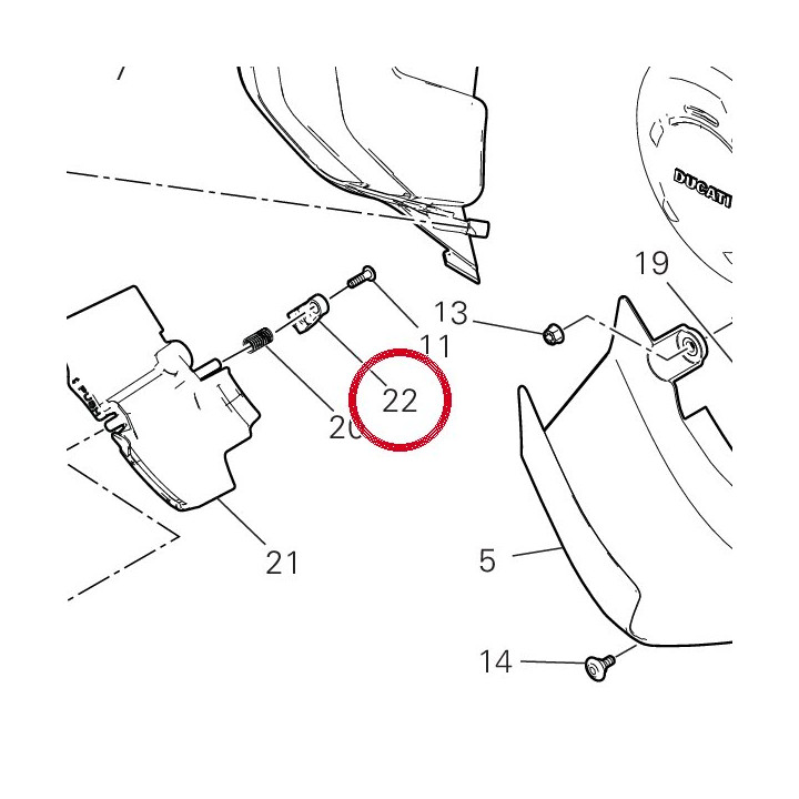 Mobile deflector holder — réf. 8291Q032A | Ducati Store