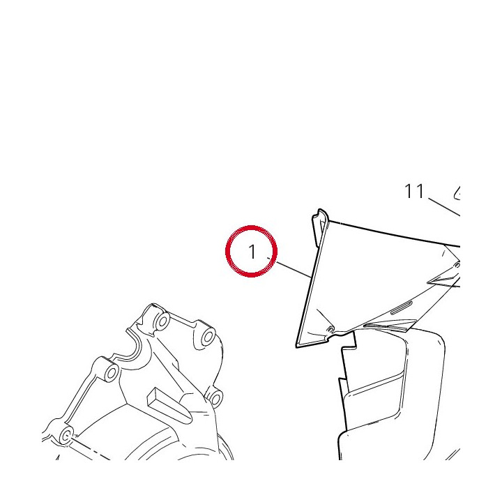 Prise D'Air gauche 4801C112A — réf. 4801C112A | Ducati Store
