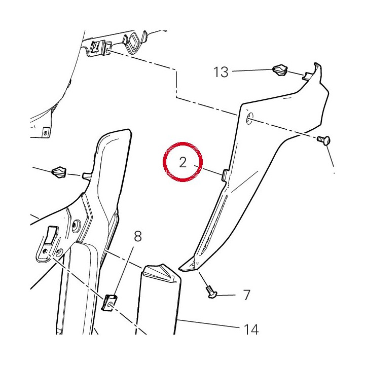 Panneau lateral gauche — réf. 48216852B | Ducati Store