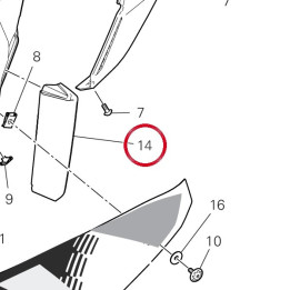 Déflecteur gauche 48412591A — réf. 48412591A | Ducati Store