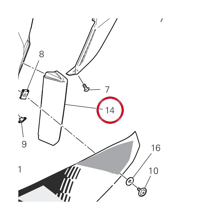 Déflecteur gauche 48412591A — réf. 48412591A | Ducati Store