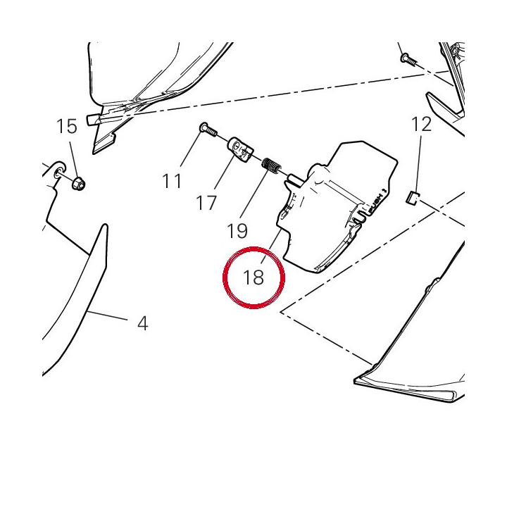Lh mobile deflector — réf. 48413281A | Ducati Store