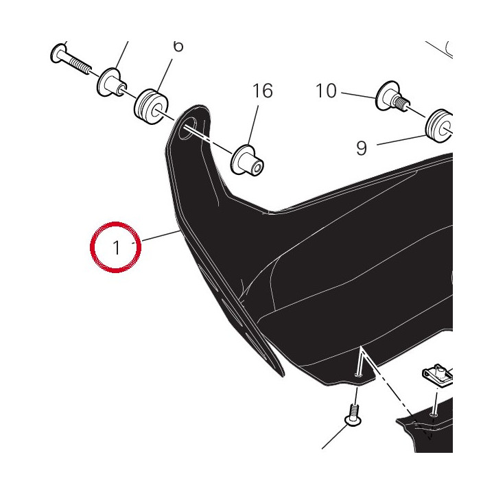 Sous-Carter D'Huile droit — réf. 4601H221BB | Ducati Store