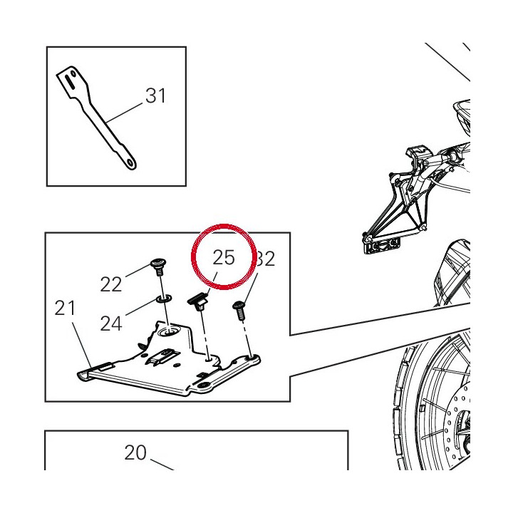 Fixation rapide 85040431A — réf. 85040431A | Ducati Store
