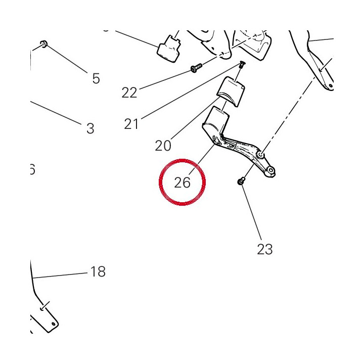 Support inférieure gauche — réf. 8301M951AA | Ducati Store