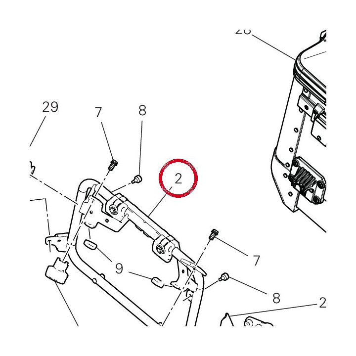 Sous-Cadre valise gche — réf. 47029001A | Ducati Store