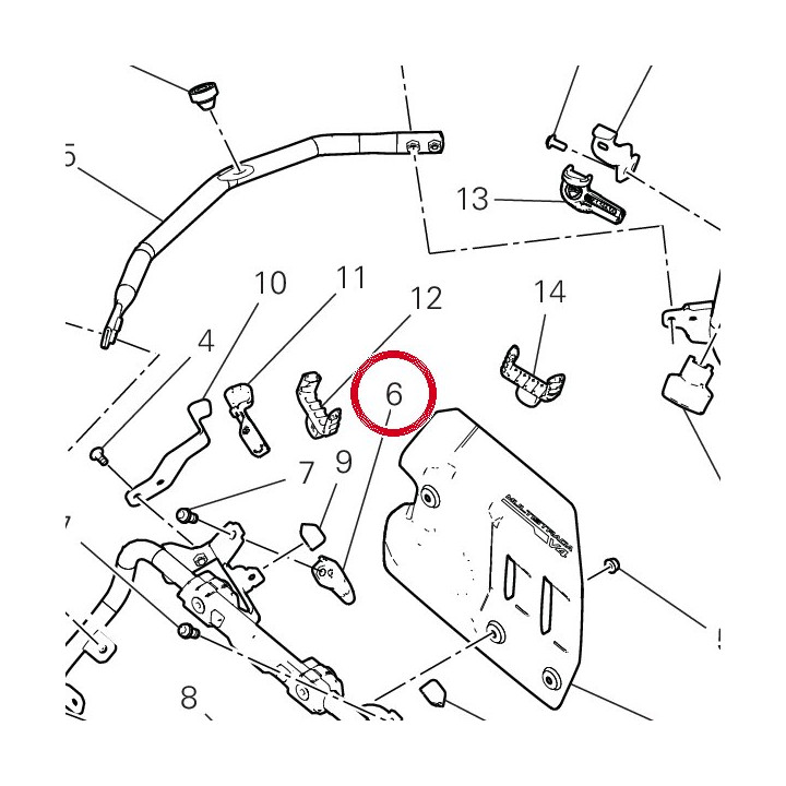 Gancio superiore 96711851A — réf. 96711851A | Ducati Store