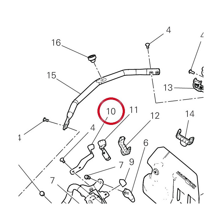 Bride droite 96711241A — réf. 96711241A | Ducati Store