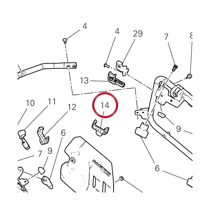 Blocco slitta sinistro — réf. 96711911AA | Ducati Store