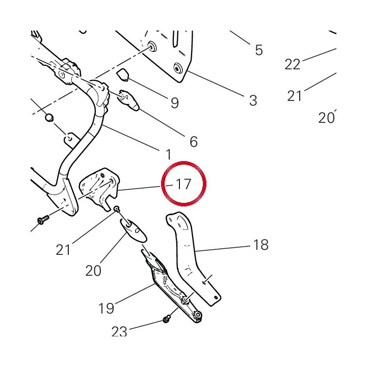 Support droit 96711861A — réf. 96711861A | Ducati Store