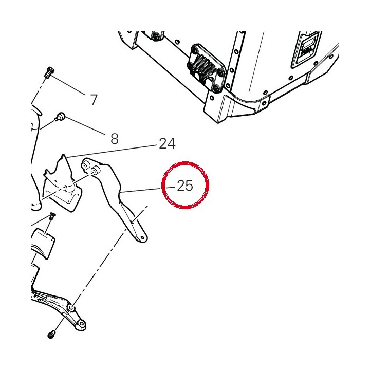 Bride avant gauche 8301N021A — réf. 8301N021A | Ducati Store