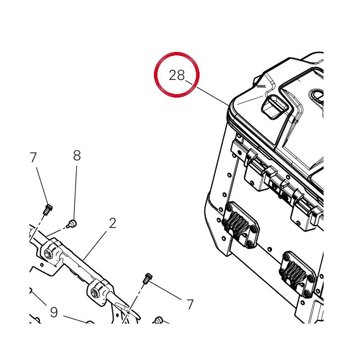 Valise laterale gauche — réf. 96722881AA | Ducati Store