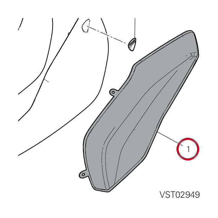 Calotte gauche thrilling — réf. 69812551AI | Ducati Store