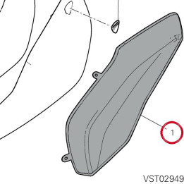 Calotte gauche artic white — réf. 69812552AB | Ducati Store