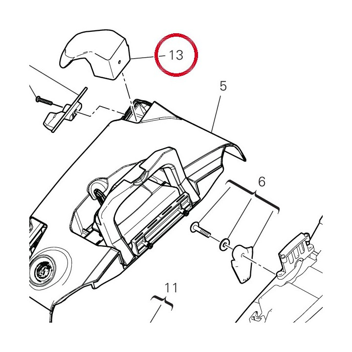 Rear hook - lh bag 69812732A — réf. 69812732A | Ducati Store