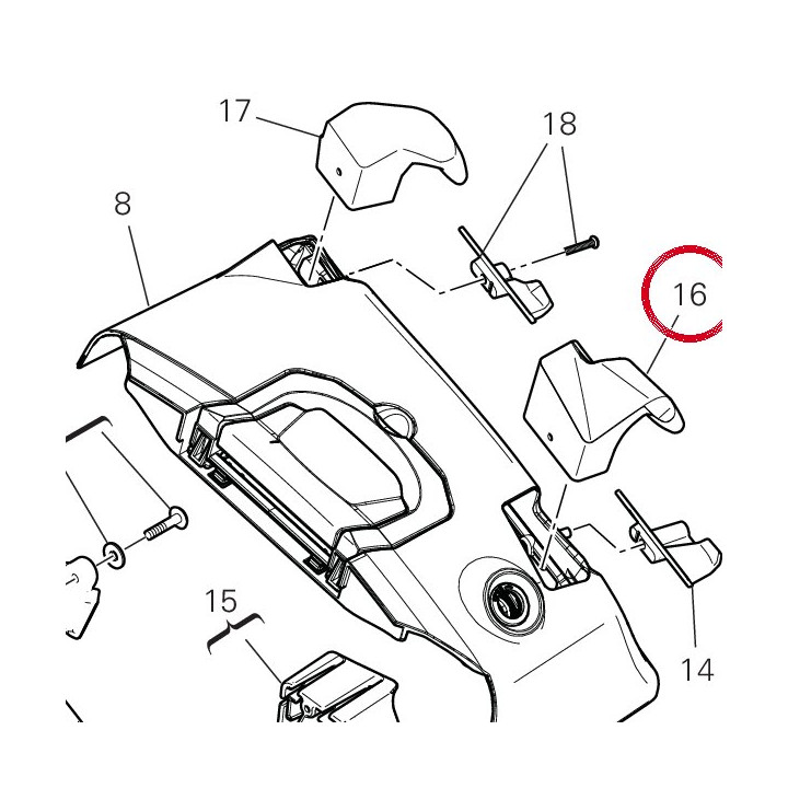 Front hook - rh bag — réf. 69812702A | Ducati Store