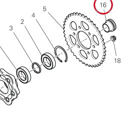 Entretoise 7131A362AA — réf. 71316431AA | Ducati Store