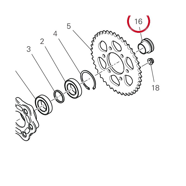 Entretoise 7131A362AA — réf. 71316431AA | Ducati Store