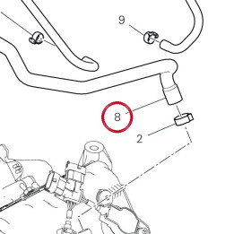 Tuyau air devant 87614031AA — réf. 87614032A | Ducati Store