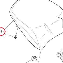 Selle passager 59517381AA — réf. 59517381AA | Ducati Store