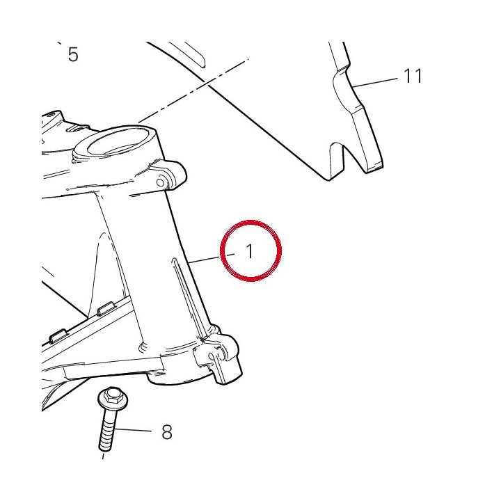 Cadre 47111544BA — réf. 47112361AA | Ducati Store