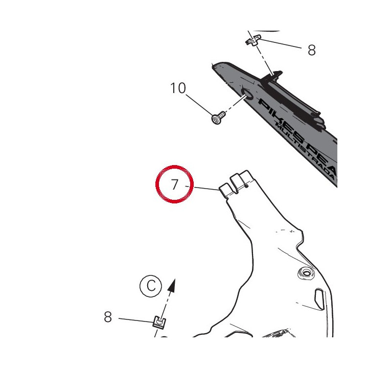 Underconveyor 4801B973A — réf. 4801B974A | Ducati Store