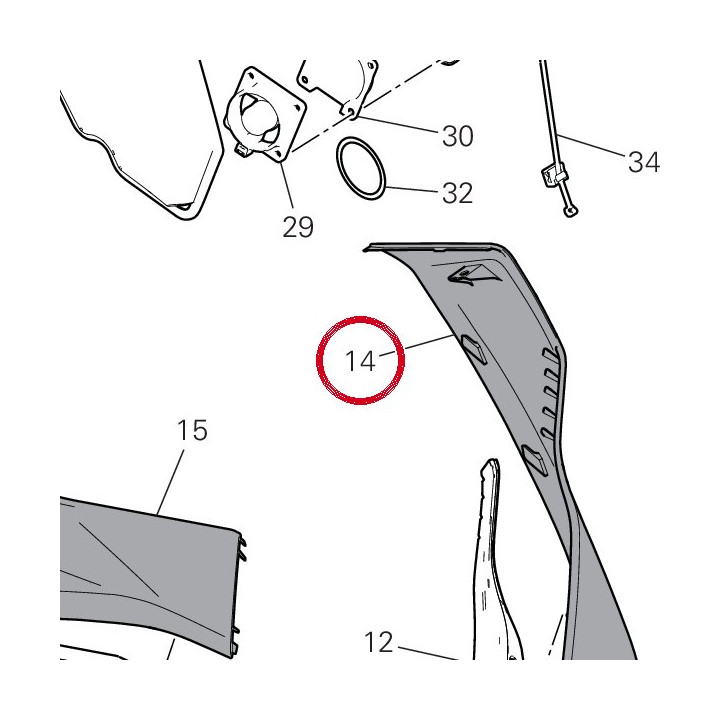 Convejor cover - lh — réf. 4801E931AA | Ducati Store